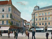 Duga ulica (današnja ulica Pavla Radića) oko 1905. godine, pogled s Trga bana Jelačića